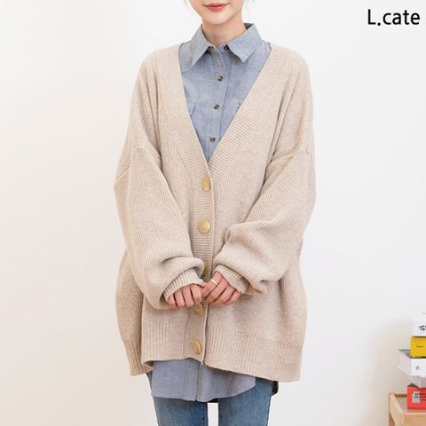 엘케이트 여자 가디건 LDZ780 여성 빅사이즈 오버핏 니트