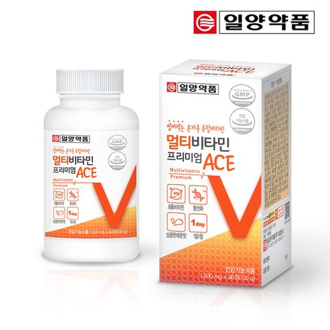 일양약품 씹어먹는 멀티비타민 프리미엄ACE 90정-맛있는 레몬맛