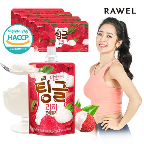 로엘 팅글 곤약젤리 리치 4박스 (80g x 56팩)