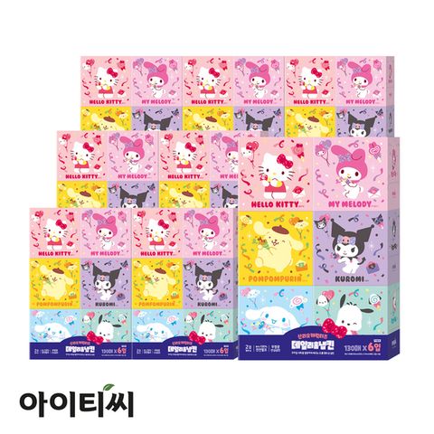 산리오 캐릭터즈 2겹 데일리홈냅킨(130매) 6입X8팩(48개입)