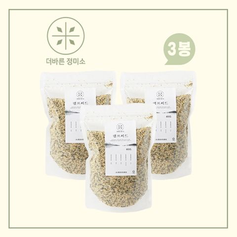 더바른 정미소 햄프씨드 1.2kg (400g * 3봉)
