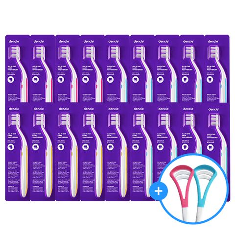 덴클 올인원케어 칫솔 18개 + 혀클리너 2개