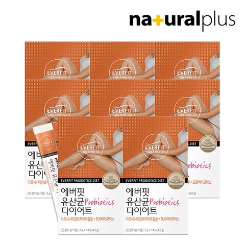 에버핏 유산균 다이어트 14포 8박스 / 모유유래 유산균 가르시니아