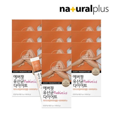 에버핏 유산균 다이어트 14포 10박스 / 모유유래 유산균 가르시니아