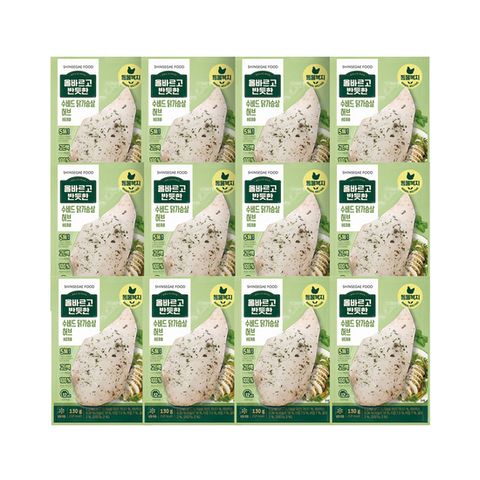 [신세계푸드] 올바르고 반듯한 수비드 닭가슴살 130g x 12팩 (허브)