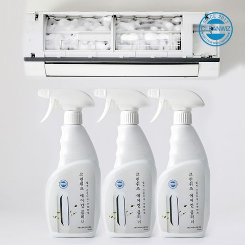 크린위즈 에어컨 클리너 3통 세정제 탈취제 냄새제거 항균 