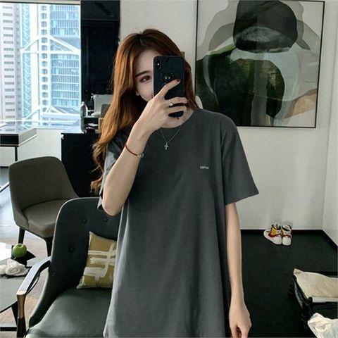 [오노마] ONM 20대 시크하고 모던 루즈핏 롱 원피스 티셔츠