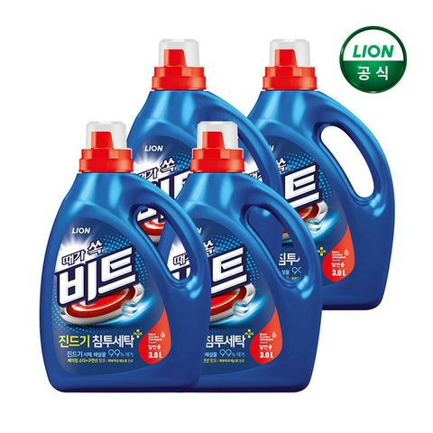 비트 액체 세탁세제 진드기 3L 용기 일반용 x 4개