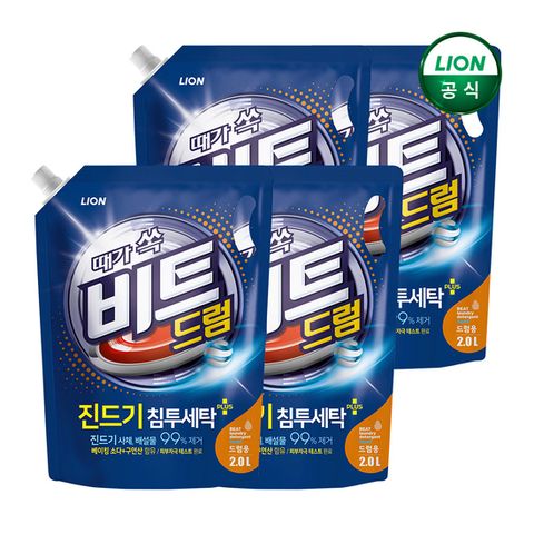 비트 액체 세탁세제 진드기 2L 리필 드럼용 x 4개