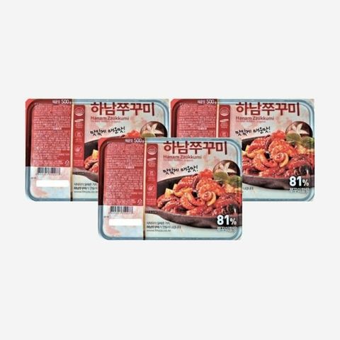 [엘루맘] 주현푸드 하남쭈꾸미 보통매운맛 500g 3개