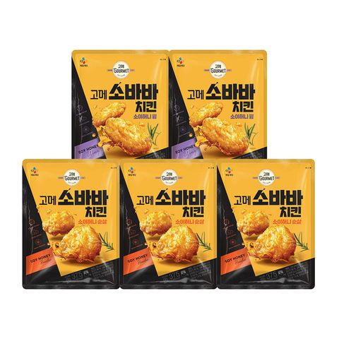 (온라인) [CJ] 고메 소바바치킨 5봉(순살3+윙2)