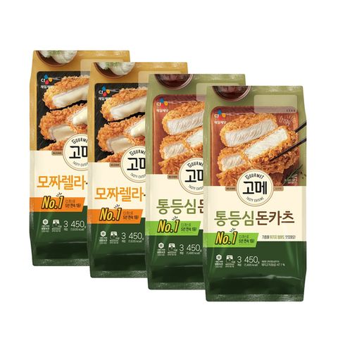(온라인) [CJ] 고메 통등심돈카츠 2개 +모짜렐라돈카츠 2개