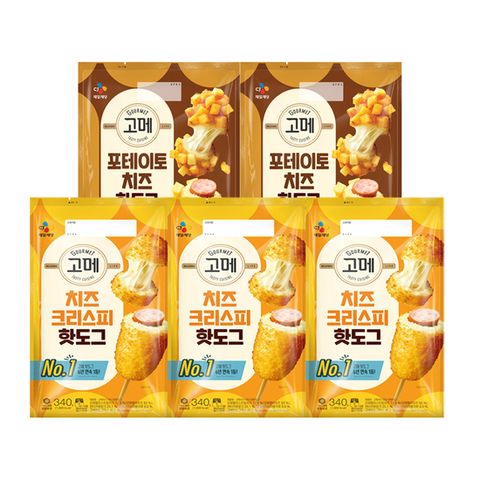 (온라인) [CJ]치즈크리스피핫도그340g x3 + 포테이토치즈핫도그400g x2