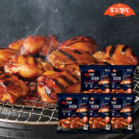푸드렐라 매콤석쇠닭갈비 300g 5팩