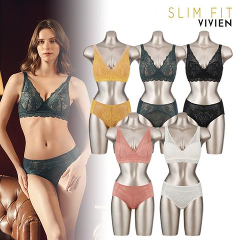 비비안 슬림핏 더블리프팅 풀컵 노와이어 브라팬티세트 10종