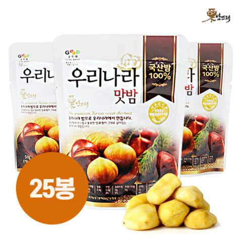 밤뜨래 우리나라 맛밤 25봉 50g*25봉