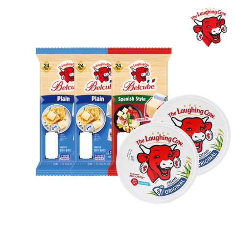 래핑카우 벨큐브 치즈 3종 혼합 (플레인2개+스패니시1개+세모포션2개) 총 5개