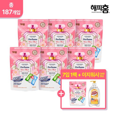 올인원 소프트엑스 블랑머스크 6팩 7입1팩 주방세제 본품1