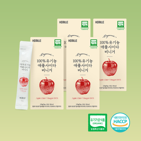 헤밀레 유기농 애사비 스틱 4박스(60포) 애플사이다비니거