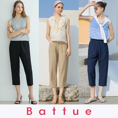 25' S/S  BATTUE 인견 배기슬랙스 3종