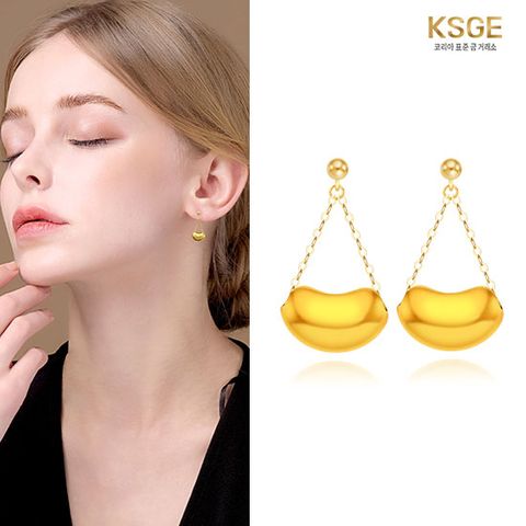 24K순금 골드빈 귀걸이
