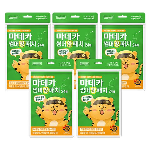 [뿌리지 말고 붙이세요]마데카 썸머 향 패치 24매 5개