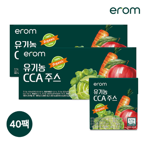 [이롬]유기농 CCA주스 40팩(140ml*20입*2)