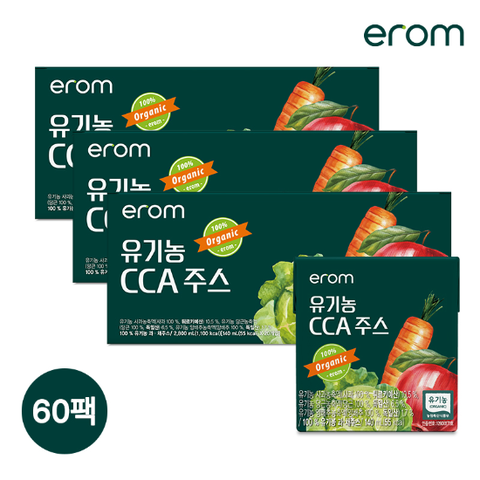 [이롬]유기농 CCA주스 60팩(140ml*20입*3)