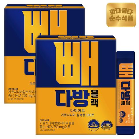 순수식품 빼다방 블랙 커피 다이어트 가르시니아 2박스(200포)