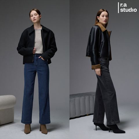 라스튜디오 여성 더블 기모데님 2종