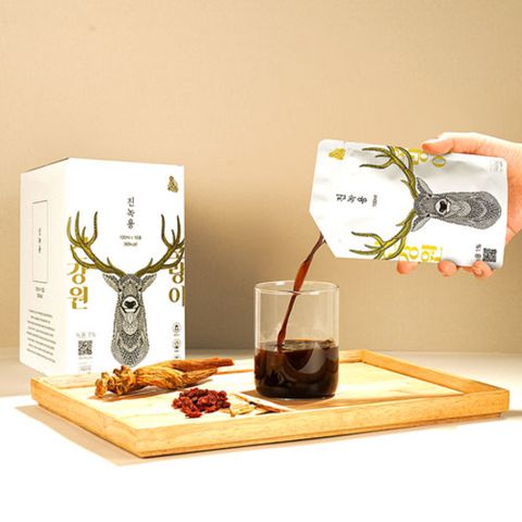 [쇼핑백 +고급 보자기 포장]호랑이 건강원 진녹용 (100ml * 20포)