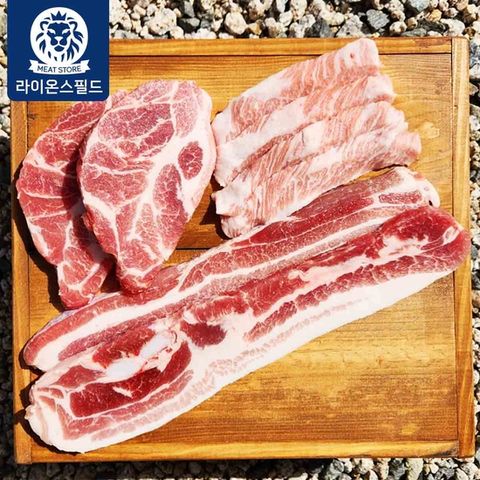 [라이온스필드] 한돈 모듬(삼겹살+목살+항정살), 총3팩(600g)