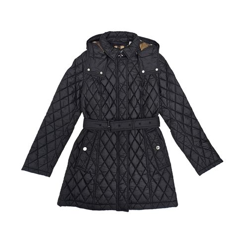 버버리 퀼팅 벨티드 후드 자켓