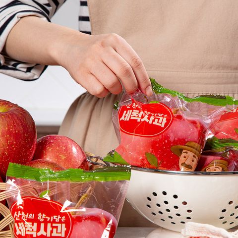 [더조은] 경북 부사 꿀사과 세척사과 가정용 3kg 15-18과