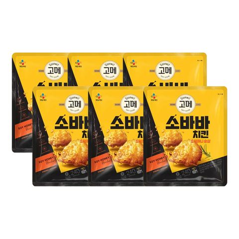 (온라인) [CJ] 고메 소바바 소이허니 순살치킨 240g x6개