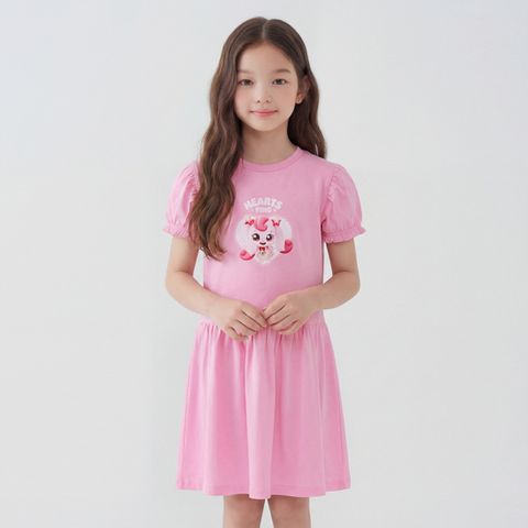 캐치! 티니핑 여아용 하츄핑 순면 퍼프 5부 프릴 원피스PK