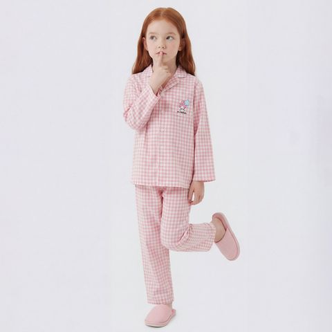 산리오캐릭터즈 아동용 마이멜로디 체크 9부 파자마 잠옷 세트