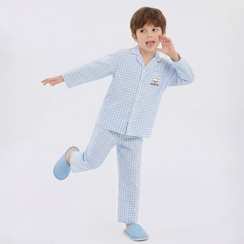 산리오캐릭터즈 아동용 시나모롤 체크 9부 파자마 잠옷 세트