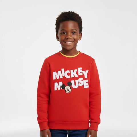 미키마우스 남아 레드 맨투맨 RE