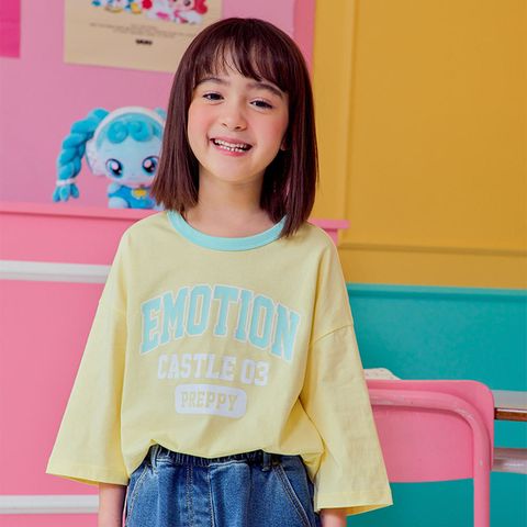 캐치! 티니핑 옐로우 프레피 7부 티셔츠