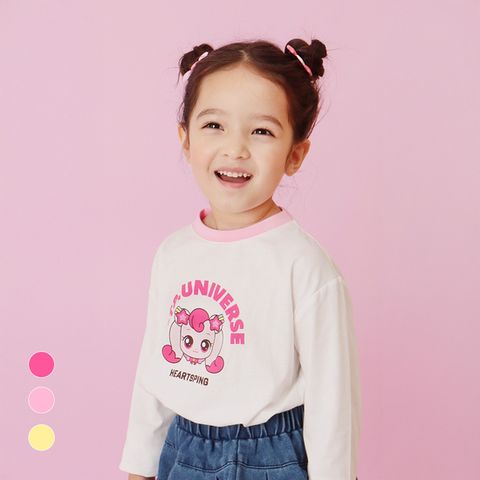 캐치! 티니핑 여아용 하츄핑 9부 티셔츠WH