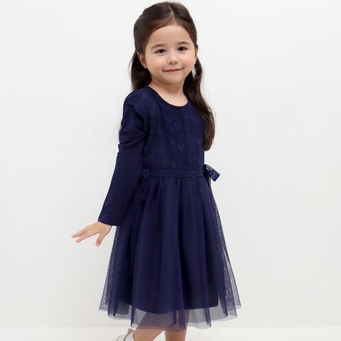 여아 레이스 프릴 9부 원피스 NY