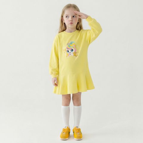 캐치! 티니핑 여아용 프린세스 뽀니핑 9부 플레어 원피스YE