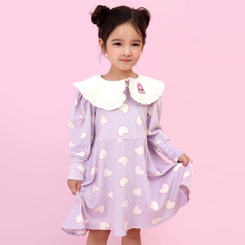 캐치! 티니핑 여아용 오로라핑 큐티 빅카라 밍크스판 프릴 원피스VI