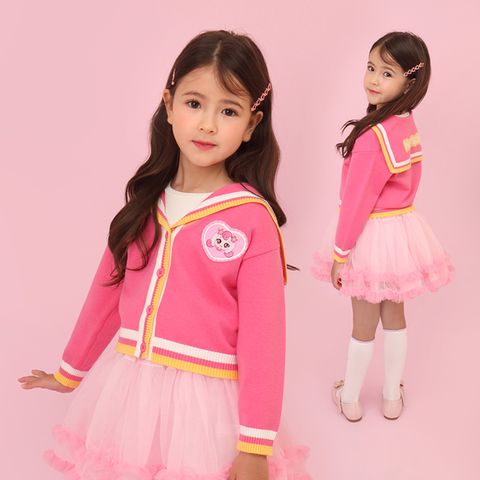 캐치! 티니핑 여아용 하츄하트 카라 가디건 원피스세트PK