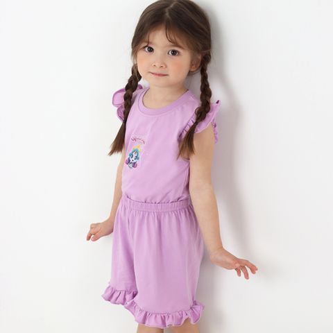 캐치! 티니핑 여아용 5부 프릴 반팔 상하복 웜업 세트VI