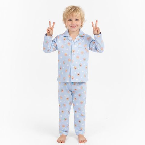 아동용 곰돌이 피치스판 9부 잠옷 파자마세트 BL