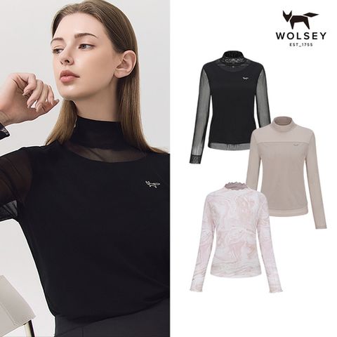[Wolsey]울시 26SS 여성 썸머 시스루 블라우스 3종 세트