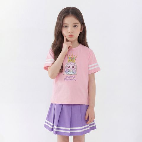 [캐치!티니핑] 여아용 다이아나핑 반팔 티셔츠 플리츠 테니스 스커트세트VI