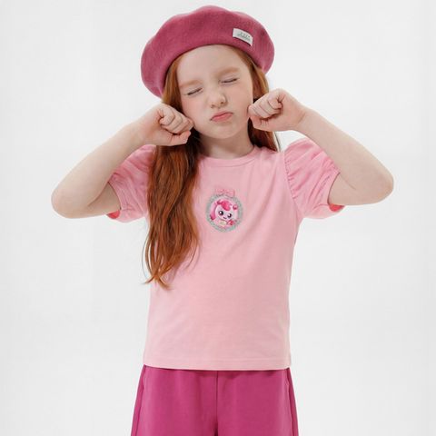 [캐치!티니핑] 여아용 하츄핑 레이스 퍼프 5부 반팔 티셔츠PK